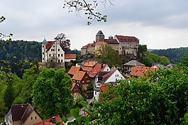 城堡 hohnstein,高度堡,岩城堡