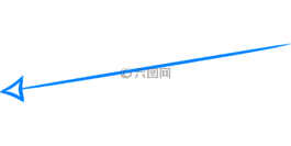 箭头,左,蓝色