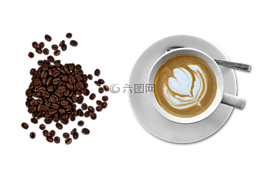 咖啡,茶杯和茶碟,黑咖啡