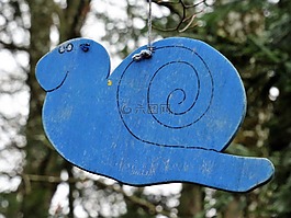 蓝色,木头螺钉,森林