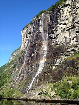 山水,风景,瀑布
