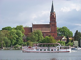 镇勒伯尔在莫利茨,mecklenburgische seenplatte,德国