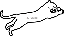 猎豹,跨越式,扑