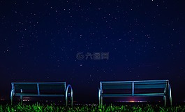 繁星点点的天空,景观,天空