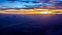 平流层,夕阳,云层