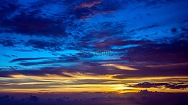 平流层,夕阳,云层