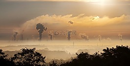 行业,日出,云