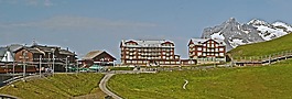 克莱恩 scheidegg,山站,火车站