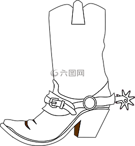 牛仔靴,马刺,靴子
