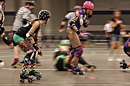 rollerderby,冰刀,滑冰