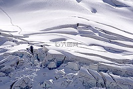 冰川,徒步旅行,雪