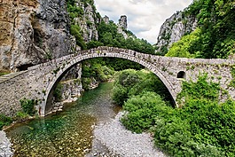 美丽的风景,桥,希腊