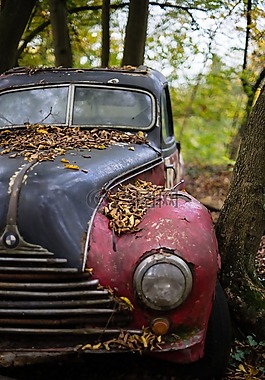 经典汽车,生锈,车