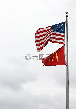 美国,麦当劳,旗