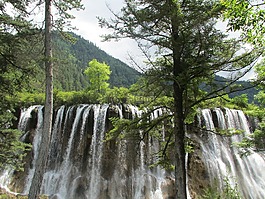九寨,风景,瀑布