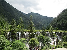 九寨,风景,瀑布