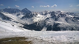 雪,山,小山
