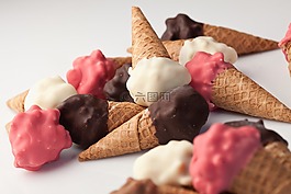 冰淇淋,冰激凌,巧克力冰淇淋