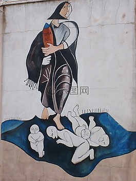 街头艺术,壁画,墙上