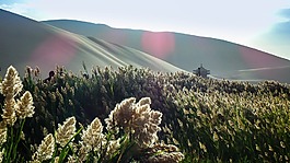敦煌,鸣沙山,逆光