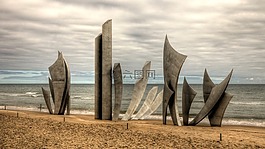 奥马哈海滩,纪念碑des勇士,圣洛朗-sur-mer
