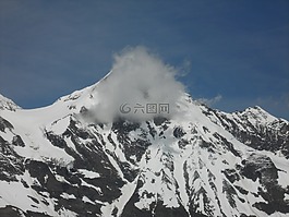 大格洛克纳山,山,云