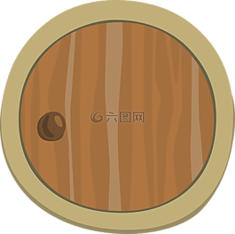 门,木材,圆