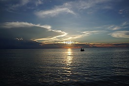 暮光之城,日落,海滩