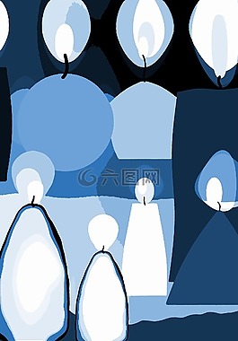 蜡烛,蓝色,死亡