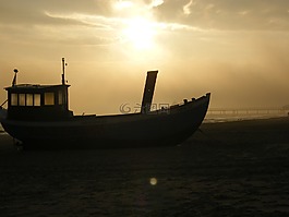 海滩,渔船,乌泽多姆