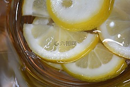 柠檬,柠檬片,酸