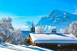 雪,冬天,山