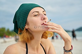抽烟,妇女,香烟