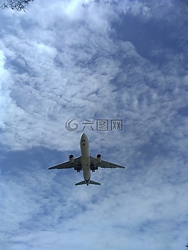 飞机,天空,蓝蓝的天空