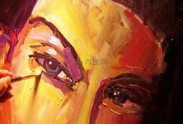 画,艺术家,油漆刷