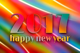 新的一年卡,2017年卡,卡