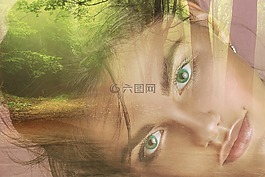 美丽,女孩,女人