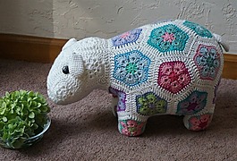 钩编快乐羊肉,非洲的花型设计,海蒂承担设计