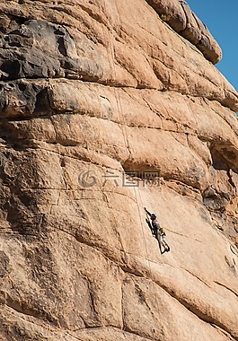 山,登山者,岩