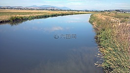 河岸,谷,丘陵