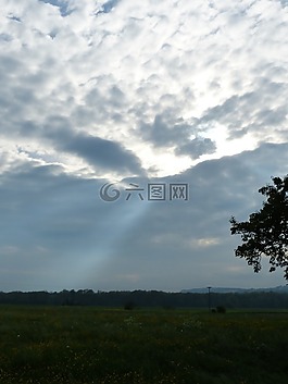 阳光,云,天空