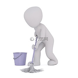 清洁女工,清洁器,清洁