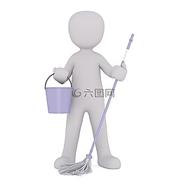 清洁女工,清洁器,清洁
