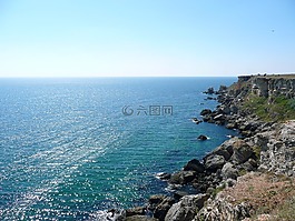 陶土,海滩,海