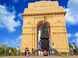瑜伽,印度,天空
