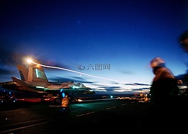 夜,晚上,飞机