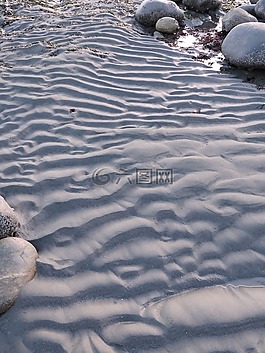海滩,沙,涟漪