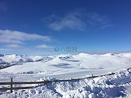 包括,蓝色的天空,雪