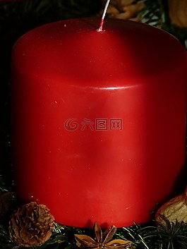 蜡烛,蜡,红色