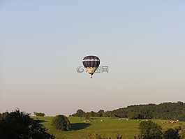 天空,热气球,高空气球吊篮